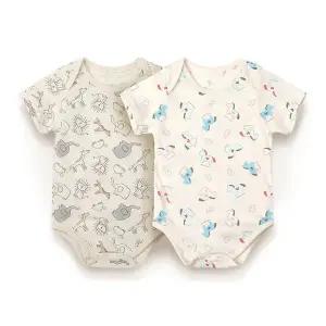 [핫트랙스]오가닉 신생아 여름 바디수트2종세트_모모,구름하트