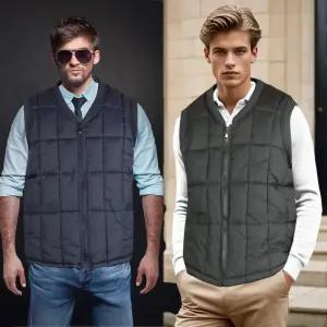 쟌피엘 스퀘어퀄팅 보아털 패딩조끼 이너경량조끼