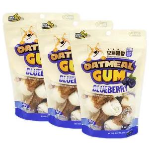 (국내생산)지나스 오트밀껌 블루베리 M 260g X 3개