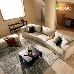 [롯데백화점]자코모 안드레아 6인 라운드형 슈렁큰 천연면피 소가죽 소파+스툴