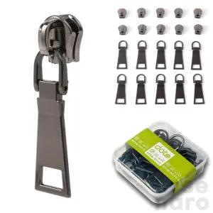 새나로 수선 지퍼 고리 슬라이더 8호 10P 그레이 자크 가방 침구