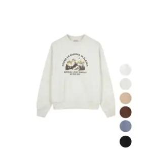 [롯데백화점]알래스카 여성) 그래픽 기모 맨투맨 티셔츠_PAF4TR2800