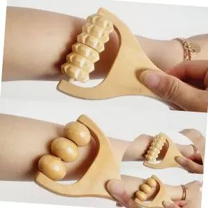 발종아리마사지기 원목 롤러 종아리 마사지기 팔 다리 발 지압