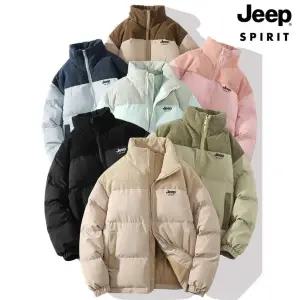 JEEP SPIRIT 남녀공용 아웃도어 방풍 패딩 점퍼 배색 코튼 재킷