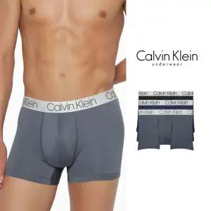 CK 남성 속옷 팬티 마이크로 화이버 크로마틱 로우 라이즈 트렁크 드로즈 3장 세트 NP2741O-901