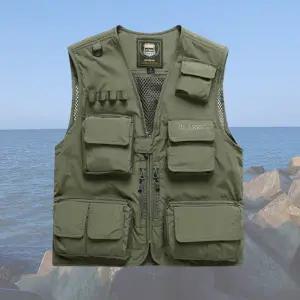 등산 조끼 레저용 등산용 다용도 남성 아웃도어 조끼 망사 여름 작업복 캐주얼 작업용 남성용 기자 카고