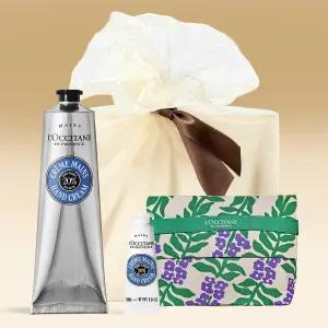 [록시땅](강남점)[기프트] 시어 버터 핸드 크림 150ml 세트 (카리테 콩포르)(+디럭스 1종+파우치)