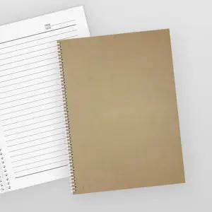 펜피아 2000 크라프트지 스프링노트 25절 유선 줄 공책 노트 줄간 7mm
