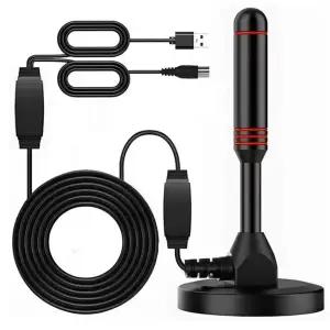 dmb안테나 HD 디지털 TV 안테나 37dB 고이득 증폭 HDTV 4K 1080p 지원 실내 200마일 DVB-T2 DAB 실외