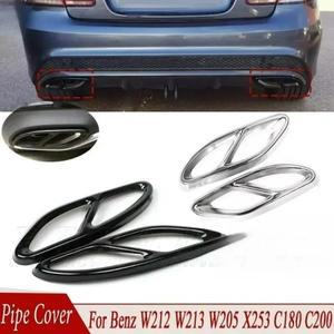 메르세데스 호환 벤츠 호환 W212 W205 X253 C18 A 클래스 W176 B W246용 R-AUTO 배기 팁 머플러 파이프 커