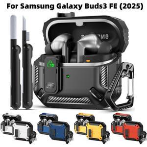 [호환품]삼성 호환 갤럭시 호환 버즈 3 FE (2025) / 프로 케이스 카본 파이버 (클리닝 키트 & 키체인 포함)