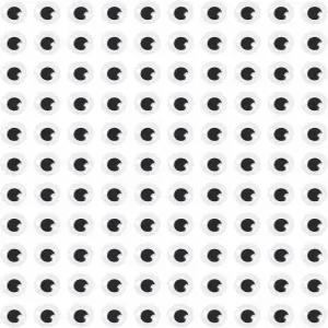 휴미암 1000피스 8mm 구글리 윙글 즈 셀프 접착 원형 흰색 스티커 DIY 공예 스크랩북 장식용