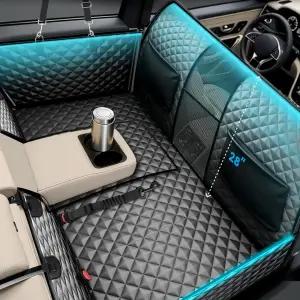 하이 배리어 개 카시트 커버 반려견용 방수 뒷좌석 익스텐더 프로텍터 하드 바텀에 500파운드 600D 논슬립
