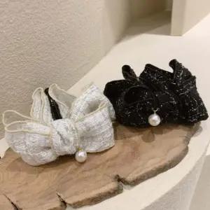 리본 진주 바나나핀 ELH053 여왕 패션잡화 탑스틱 헤