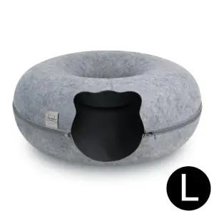 홀 터널 펠트 원 도넛형 츠몬 숨숨하우스 고양이 (WFJR2ED)