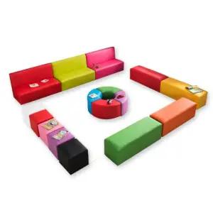 소아과 환자대기 원형 스툴 의자 대기의자 푹신한 롱 소프트 쿠션 100x30x30