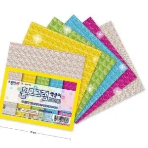 홀로그램 창작 색종이 비행기 접기 용지 디자인 놀이 색상 다양색 (WFK70OO)