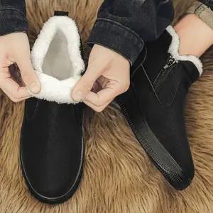 [라일리] Rly 남성 퍼안감 방한화 지퍼 논슬립 겨울 보온 방수