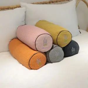 편안한 피그먼트 순면 누빔 원형 원통 메밀 베개