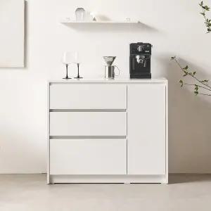 하모니 화이트 주방 냉장고 수납장 1010