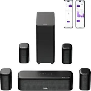 ULTIMEA 7.1ch 사운드바(돌비 애트모스 포함) TV용 서라운드 사운드 시스템(4개의 스피커 스마트