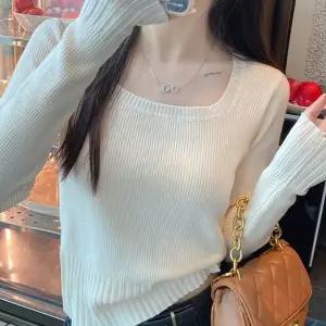 여성 봄니트 직장인 단정한 티셔츠 스퀘어 긴팔 니트 (KYR-WE274C4)