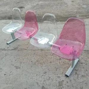 야구장의자 핑크색 스테이션 전철역 공원 기차역 벤치 샤워 등받이 심플한 야외 철제 욕실용