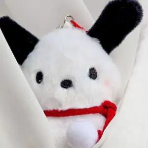 블랙 스테인 얼룩 강아지 미니 인형 키링 (WFK8U79)