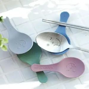 파스텔 실리콘 수저받침 4P세트 도자기수저받침 숟가락받침 숟가락받침대