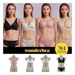 [2만원 세일] 원더브라 레이스 풀커버리지 브라팬티 4세트