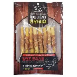 네츄럴EX 칠면조 트위스트 8PX2개 강아지 한우껌 간식 WFITBNA
