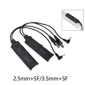 전술 크레인 이중 압력 단추 스위치, SF 플러그 2.5/3.5mm 원격 스위치, PEQ DBAL 레이저 M300M600 사냥 손