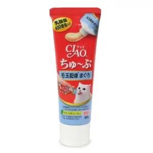 고양이 간식 이나바 참치 헤어볼 챠오츄브 80g 고양이용 수제 사료 1개 (WFK6O9W)