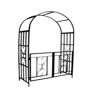 장미 아치 터널 대문 정원 꾸미기 마당 입구 펜스 블랙