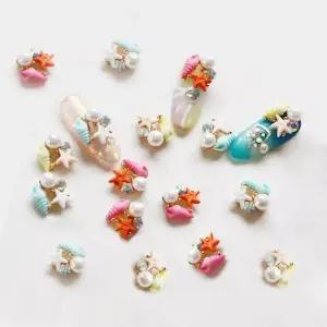 3종 바다파츠 네일 아트 조개파츠 여름파츠 파 (WFK9D5P)