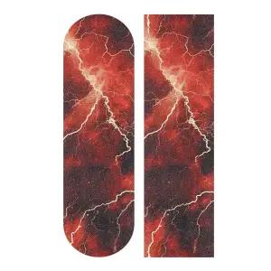 볼라즈 스케이트보드 그립 테이프 시트 디자인 덱 롱보드 그립테이프 레드 전기 번개 미끄럼 방지 방수