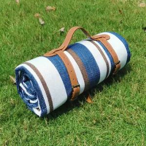 캠핑 공원 해변 잔디 실내용 캠프슈퍼 79인치 피크닉 담요 초대형 방수 및 접이식 비치 6~8인용 3겹 야외