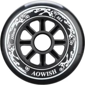 AOWISH 110mm 스피드 인라인 스케이트 휠 롤러 블레이드 88A 야외 스케이팅 신발 교체 블랙 3종 세트