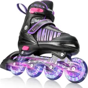 소녀와 소년을 위한 로타이 조절 가능한 인라인 스케이트 청소년 성인 여성과 남성을 재미있는 조명 초보