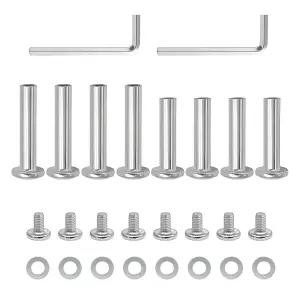 8PCS 인라인 스케이트 휠 액슬 6mm OD 육각 소켓 나사(30mm 및 35mm) 설치 도구 롤러 블레이드 교체