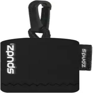 SPUDZ 클래식 극세사 렌즈 클리너 ？ 클립온 파우치 세척 가능 쌍안경 스코프 안경 화면 블랙 6 x 인치