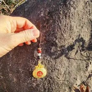 풍수소품 황금 복주머니 키홀더 WFGS7X1