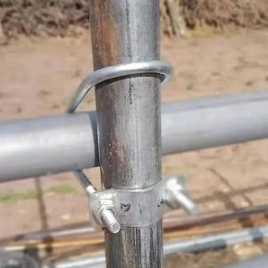 1피스 내구성 더블 U-크로스 U 볼트 클램프 비계 고정 호스 아연 도금 강스틸 커넥터 튜브 파이프 클립