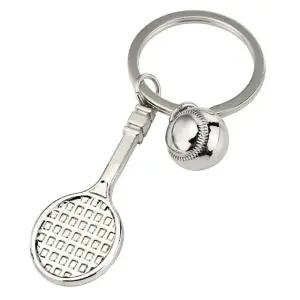 고품질 테니스 열쇠고리 금속 키체인 키링 라켓 공 액세서리 (WFK9FI9)