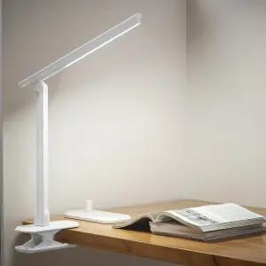 안나나이트 LED 책상 램프 조광식 테이블 리딩 교체 가능한 클립 및 베이스 사무실용 밝기 소형 3개 침대