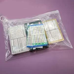 여행용 투명 링 지퍼백 소지품보관 미니 지퍼백 흰색