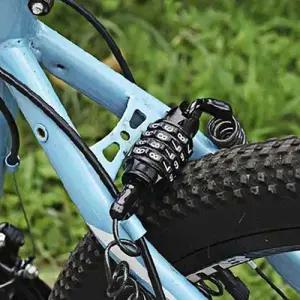 블랙 자전거 자물쇠 스프링 잠금장치 킥보드 WFIKRSL