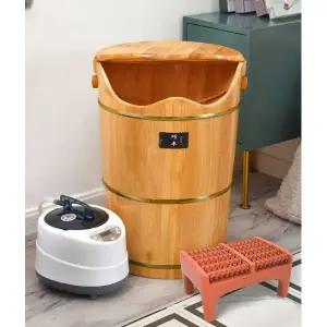 스팀 훈증 족욕통 족욕기 발 대아 족탕기 깊은 50cm 원목뚜껑 쑥팩