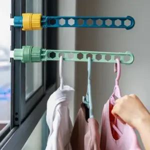 원룸 창틀 문 공간활용 틈새 옷걸이 빨래 건조대 그린 (WFKAEKA)