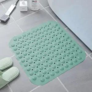 욕실 안전 베이직타일흡착 미끄럼방지 매트 민트색